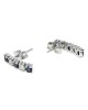 Alternating Sapphire and Diamond Curved Earrings